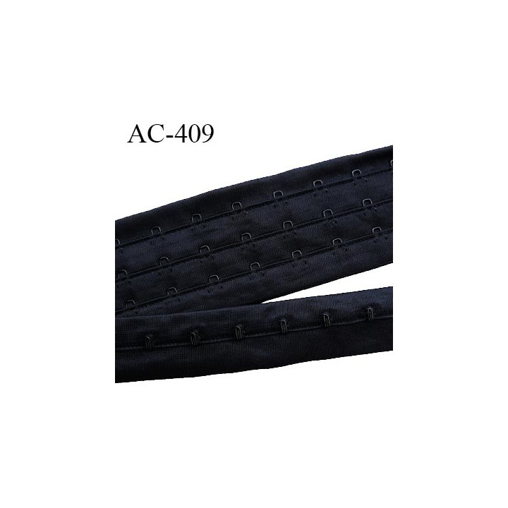 Bande Agrafe 28.5 mm bande agrafe de soutien gorge 3 rangés 3 crochets largeur 28.5 mm hauteur 55 mm couleur noir