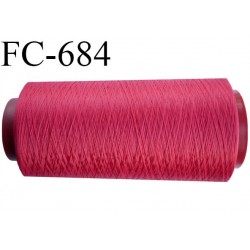 Cone 5000 m mousse polyamide fil n° 100/2 couleur rouge tirant sur le framboise longueur du cone 5000 mètres bobiné en France