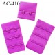 Agrafe attache 32 mm de soutien gorge 3 rangés 2 crochets largeur 32 mm hauteur 55 mm couleur pivoine