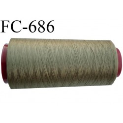 Cone 2000 m fil mousse polyamide n° 100/2 couleur BRONZE longueur 2000 mètres bobiné en France