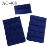 AC-408 Agrafe attache 50 mm rallonge extension de soutien gorge 4 rangés 4 crochets largeur 50 mm hauteur 73 mm couleur marine