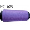 Cone 1000 m de fil mousse polyester fil n°110 couleur lavande lilas violine longueur 1000 mètres bobiné en France