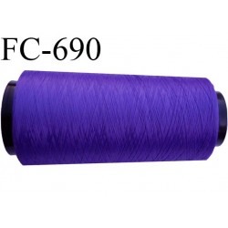 CONE 5000m fil mousse polyamide n° 100/2 couleur violet longueur de 5000 mètres bobiné en France