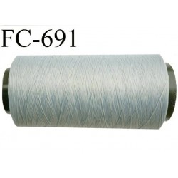 CONE 2000 m fil mousse polyamide n° 100/2 couleur gris argenté longueur de 2000 mètres bobiné en France