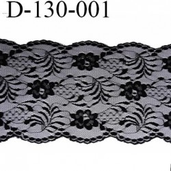 Dentelle 130 mm synthétique noir largeur 130 mm vendu au mètre