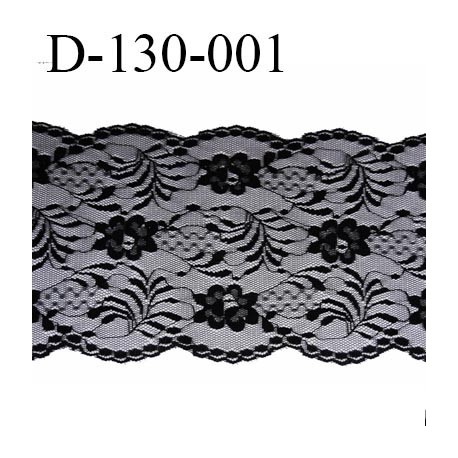 Dentelle 130 mm synthétique noir largeur 130 mm vendu au mètre