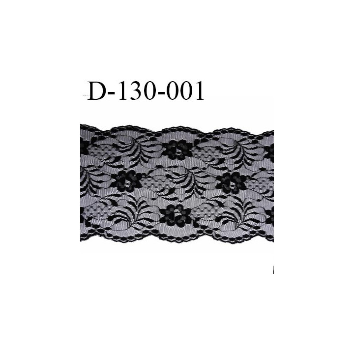 Dentelle 130 mm synthétique noir largeur 130 mm vendu au mètre