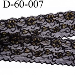 dentelle largeur 60 mm couleur noir synthétique motif fleurs