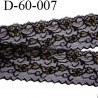 dentelle largeur 60 mm couleur noir synthétique motif fleurs