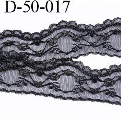 Dentelle 50 mm synthétique  largeur 50 mm couleur noir et or prix au mètre