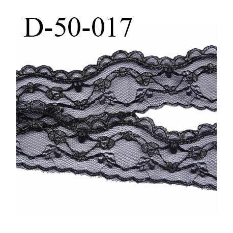 Dentelle 50 mm synthétique largeur 50 mm couleur noir et or prix au mètre