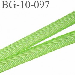 biais sergé 10 mm coton polyester galon ruban couleur vert et chevron blanc largeur 10 mm prix au mètre