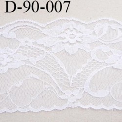 Dentelle 95 mm synthétique couleur blanc motif fleur