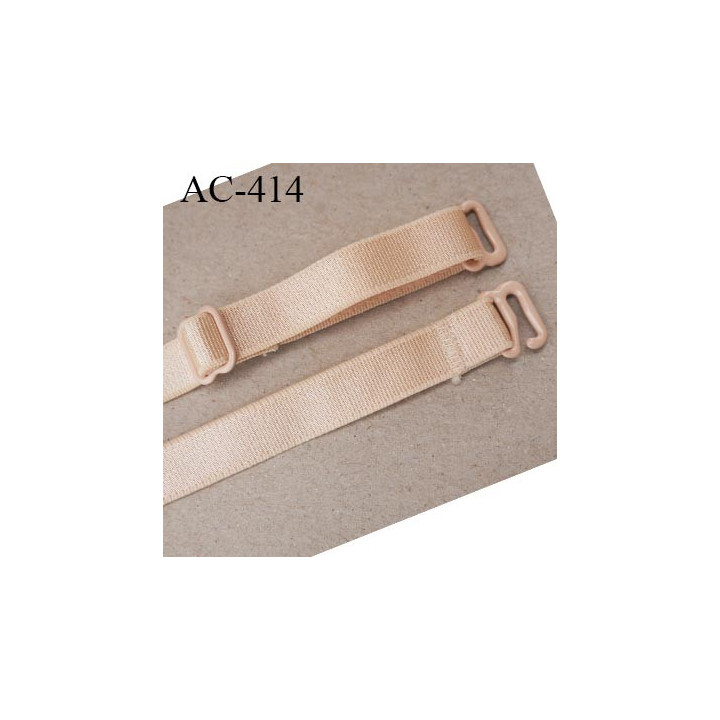 bretelle 10 mm lingerie SG chair brillant largueur 10 mm longueur 35 cm 1 barrettes 2 crochets métal plastifié prix à la pièce