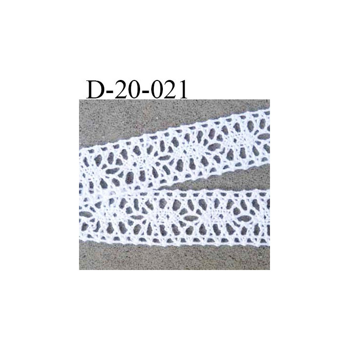 Dentelle crochet 20 mm ancienne 100% coton largeur 20 mm couleur blanc provient d'une vieille mercerie parisienne prix au mètre