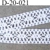 Dentelle crochet 20 mm ancienne 100% coton largeur 20 mm couleur blanc provient d'une vieille mercerie parisienne prix au mètre