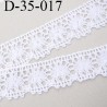 dentelle crochet ancienne en coton largeur 35 mm couleur blanc provient d'une vieille mercerie parisienne vendue au mètre