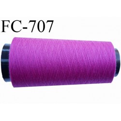 Cone de 5000 m fil polyester n° 120 couleur pivoine longueur de 5000 mètres bobiné en France