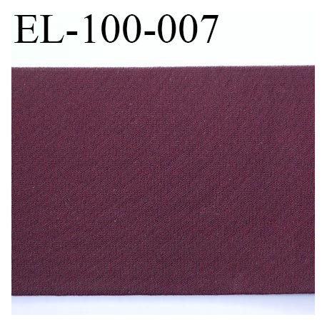 Elastique plat 114 mm très belle qualité couleur bordeaux lie de vin largeur 114 mm prix au mètre