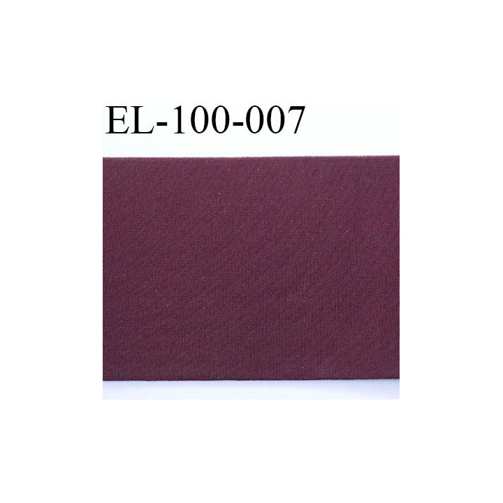 Elastique plat 114 mm très belle qualité couleur bordeaux lie de vin largeur 114 mm prix au mètre