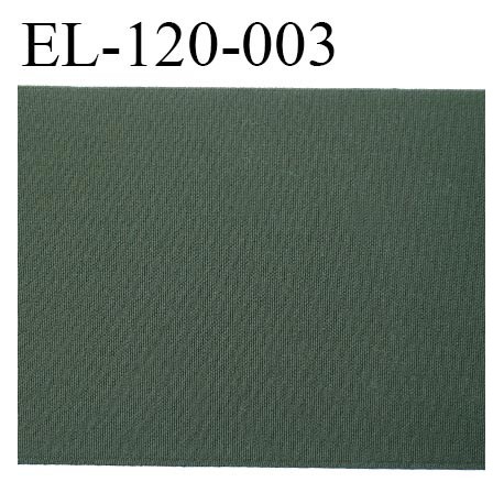 Elastique plat 12.3 cm très belle qualité couleur vert foncé largeur 12.3 cm semi rigide prix au mètre