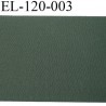 Elastique plat 12.3 cm très belle qualité couleur vert foncé largeur 12.3 cm semi rigide prix au mètre