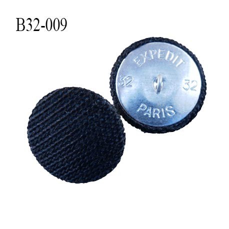 bouton métal tissu 32 mm couleur bleu marine superbe accroche avec un anneau diamètre 32 mm