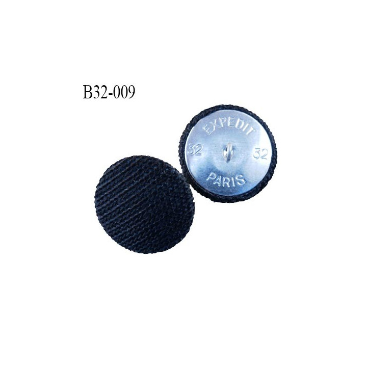 bouton métal tissu 32 mm couleur bleu marine superbe accroche avec un anneau diamètre 32 mm