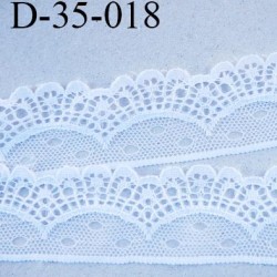 dentelle synthétique largeur 35 mm couleur blanc prix au mètre