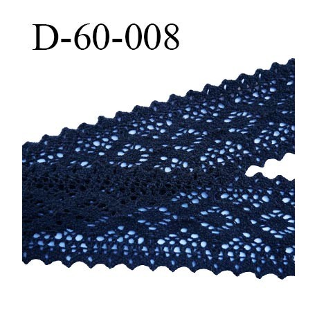 Dentelle crochet 60 mm ancienne 100% coton couleur noir provient d'une vieille mercerie parisienne prix au mètre