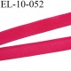 élastique 10 mm polyamide élasthanne fin  petit grain spécial lingerie largeur 10 mm couleur groseille  prix au mètre