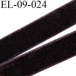 élastique lingerie 9 mm couleur marron foncé largeur 9 mm  très doux style velours prix au mètre