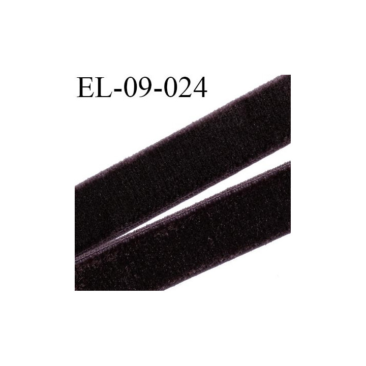 élastique lingerie 9 mm couleur marron foncé largeur 9 mm  très doux style velours prix au mètre