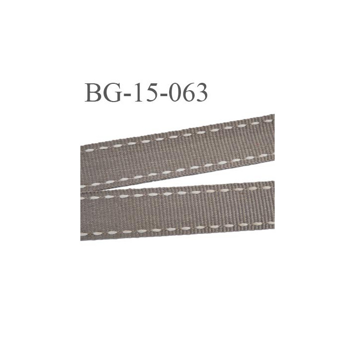 Biais galon 15 mm galon ruban couleur marron taupe brillant largeur 15 mm prix au mètre
