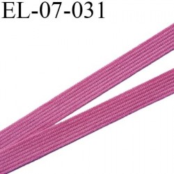élastique  7 mm  lingerie couleur pivoine fushia largeur 7 mm prix au mètre