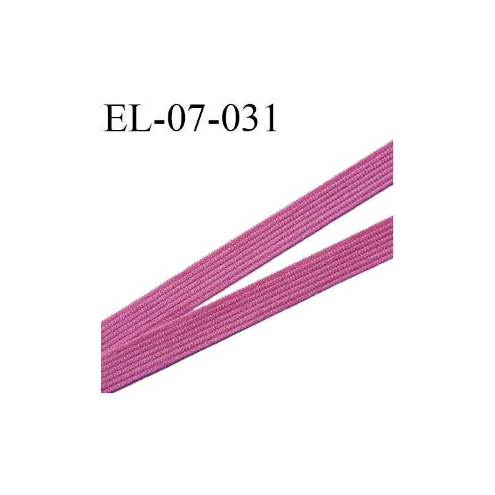 élastique  7 mm  lingerie couleur pivoine fushia largeur 7 mm prix au mètre