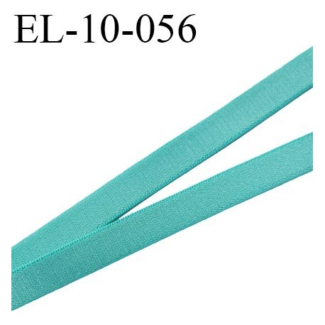 élastique 10 mm plat fin polyamide élasthanne spécial lingerie largeur 10 mm couleur vert canard prix au mètre