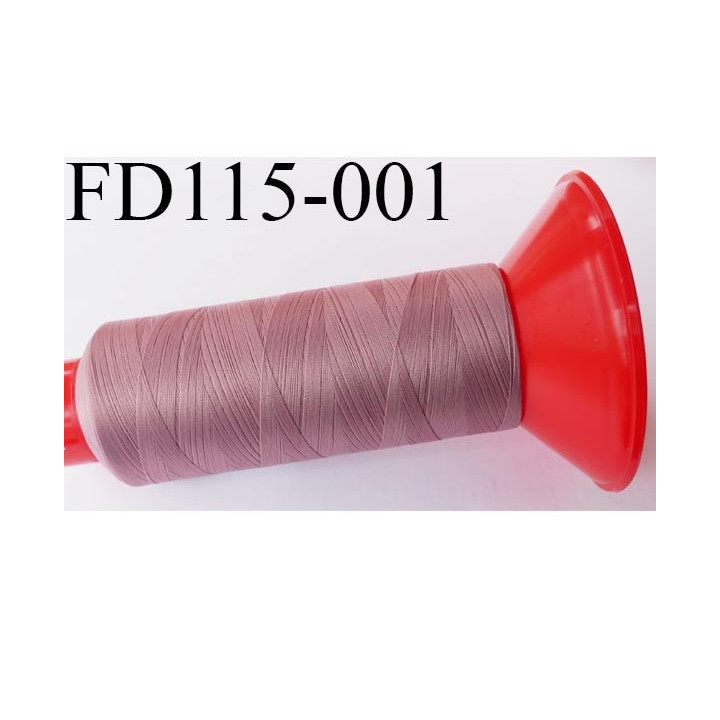 Cone 2500 m fil mousse polyamide n°120 couleur vieux rose longueur 2500 mètres  bobiné en France