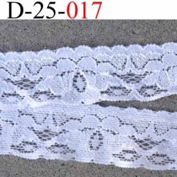 dentelle 25 mm blanc cassé synthétique lycra élastique largeur 25 mm vendu au mètre