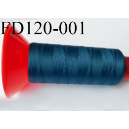 Cone 2500 m fil mousse polyamide n°120 couleur bleu  longueur 2500 mètres  bobiné en France