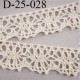 dentelle crochet 23 mm ancienne 100% coton largeur 23 mm couleur écru provient d'une vieille mercerie parisienne prix au mètre