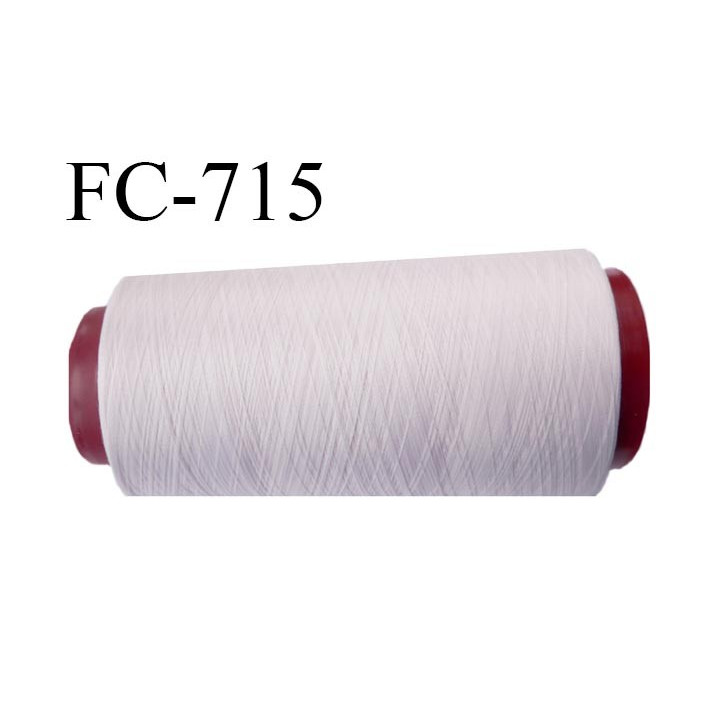 Cone 5000 m fil mousse polyester n° 160 couleur rose pâle longueur 5000 mètres bobiné en France