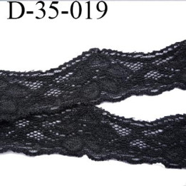 dentelle 35 mm lycra noir élastique extensible douce et souple largeur 35 mm  prix au mètre