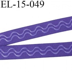 Elastique 15 mm anti-glisse lingerie forte élasticité couleur iris violet haut de gamme largeur 15 mm prix au mètre