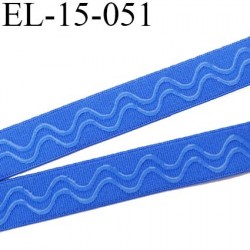 Elastique 15 mm anti-glisse lingerie forte élasticité couleur horizon haut de gamme largeur 15 mm prix au mètre