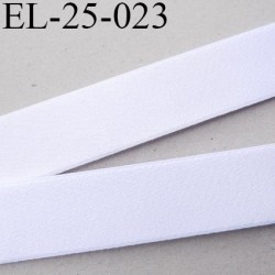 Elastique 24 mm bretelle lingerie doux et forte élasticité couleur blanc brillant haut de gamme largeur 24 mm prix au mètre