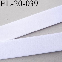 Elastique 19 mm bretelle lingerie doux et forte élasticité couleur blanc brillant haut de gamme largeur 19 mm prix au mètre