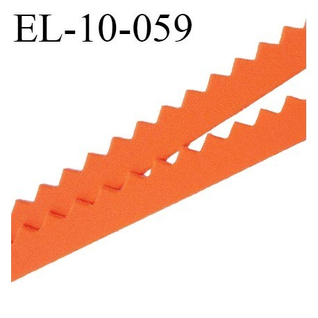 Elastique 10 mm mousse elasthanne couleur mandarine très doux largeur 10 mm prix au mètre