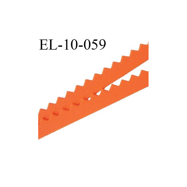 Elastique 10 mm mousse elasthanne couleur mandarine très doux largeur 10 mm prix au mètre