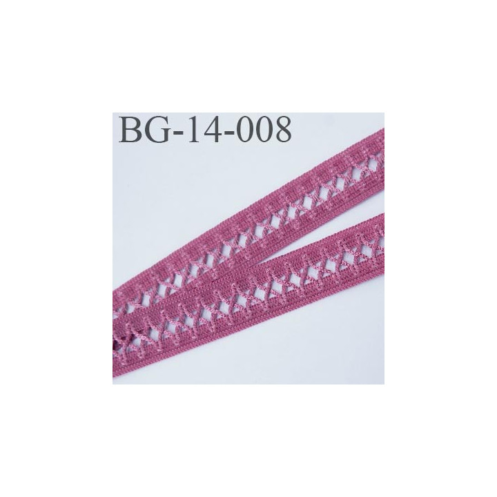 Biais galon 14 mm très beau couleur rose bali prix au mètre